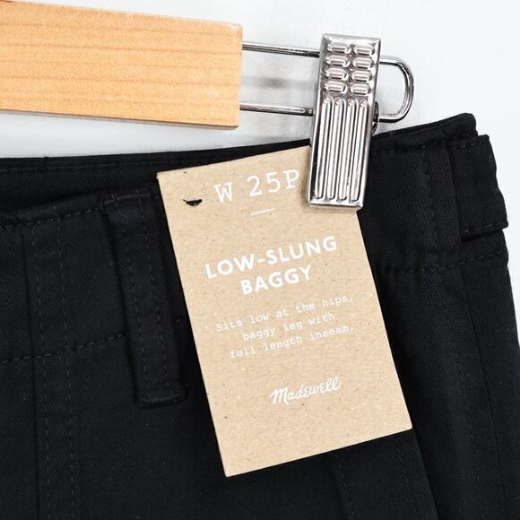 Madewell Petite Low-Slung Baggy Utility Pants Black Size 25P NWT - Picture 4 of 8